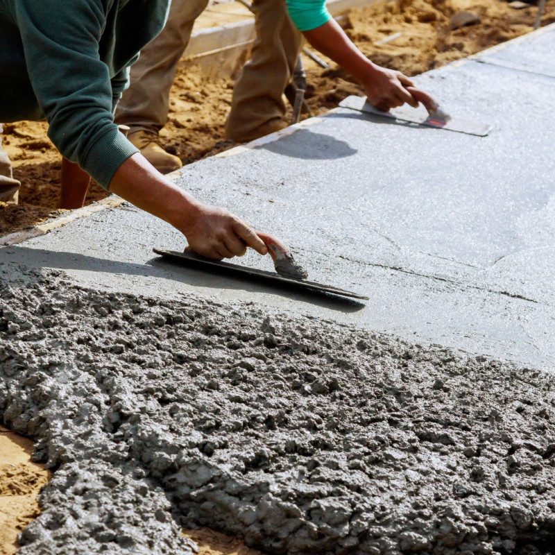 putting concrete about